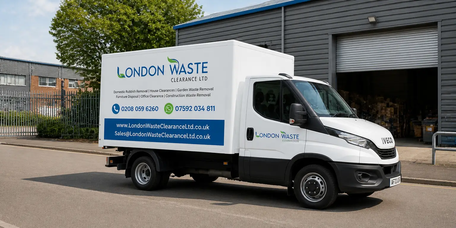 London Waste Clearance truck ready for collections in Collier Row